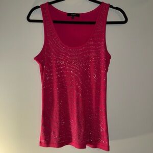 Y2k vintage express rhinestone zebra tank